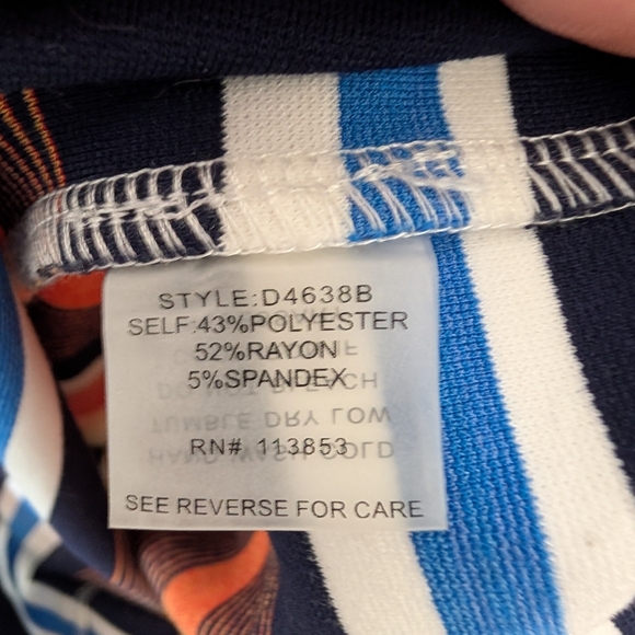 Sugarlips Blue and White Off the Shoulder Bell Sleeve Dress - Picture 7 of 8